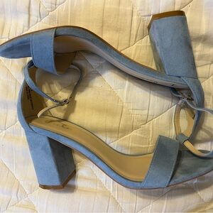 Blue suede lulus heels (size 8) worn once!!